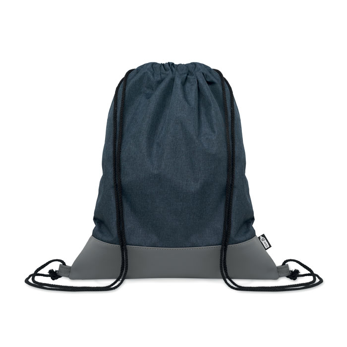 Sac à cordon publicitaire en PU RPET 2 tons LIBAG Bleu marine